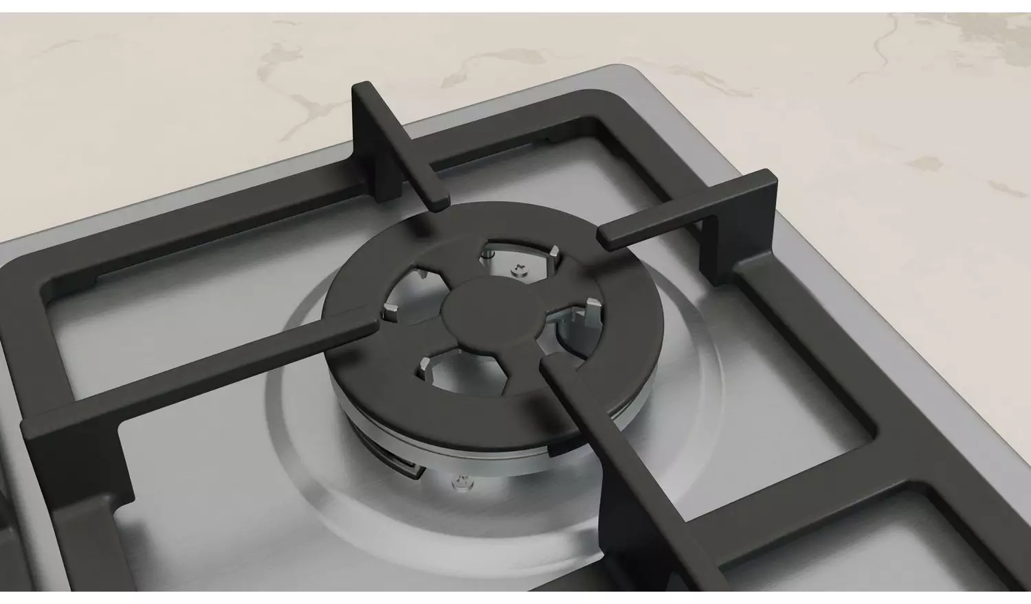 Neff T26GKH8N0 - Stainless Steel Gas Hob - 4 Zones with Wok Burner - Image 3