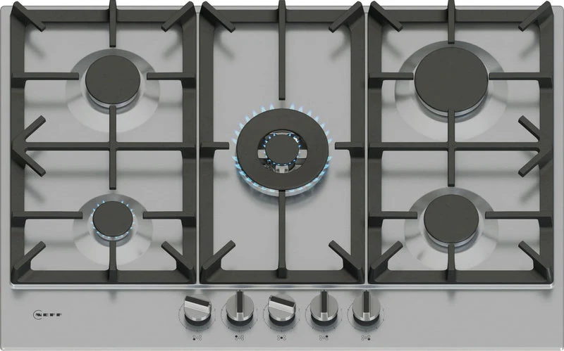 Neff T27CIQ8N0 - Stainless Steel 75cm Gas Hob - 5 Burners