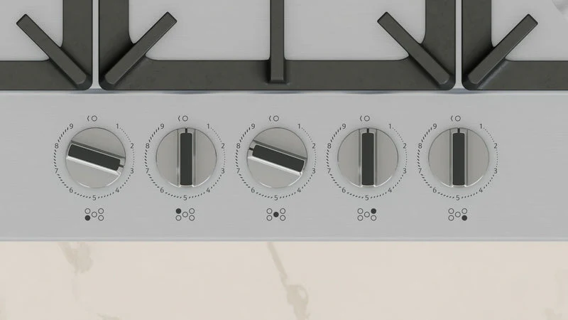 Neff T27CIQ8N0 - Stainless Steel 75cm Gas Hob - 5 Burners - Image 2