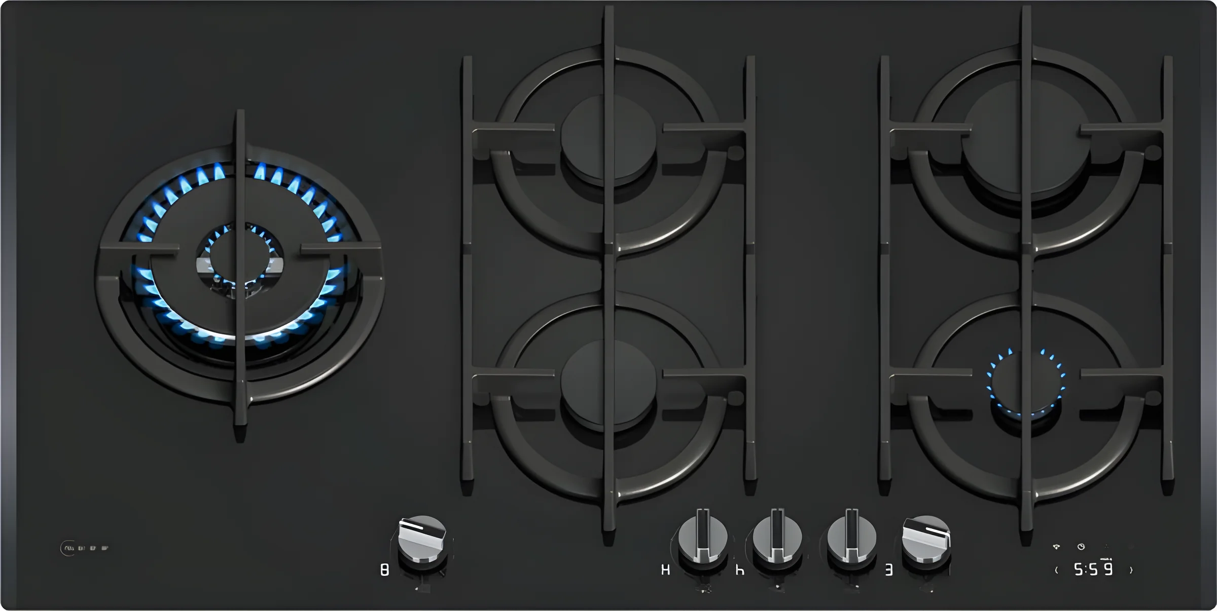 Neff T29RHS4S0 - Black 92cm Gas Hob - 5 Burners