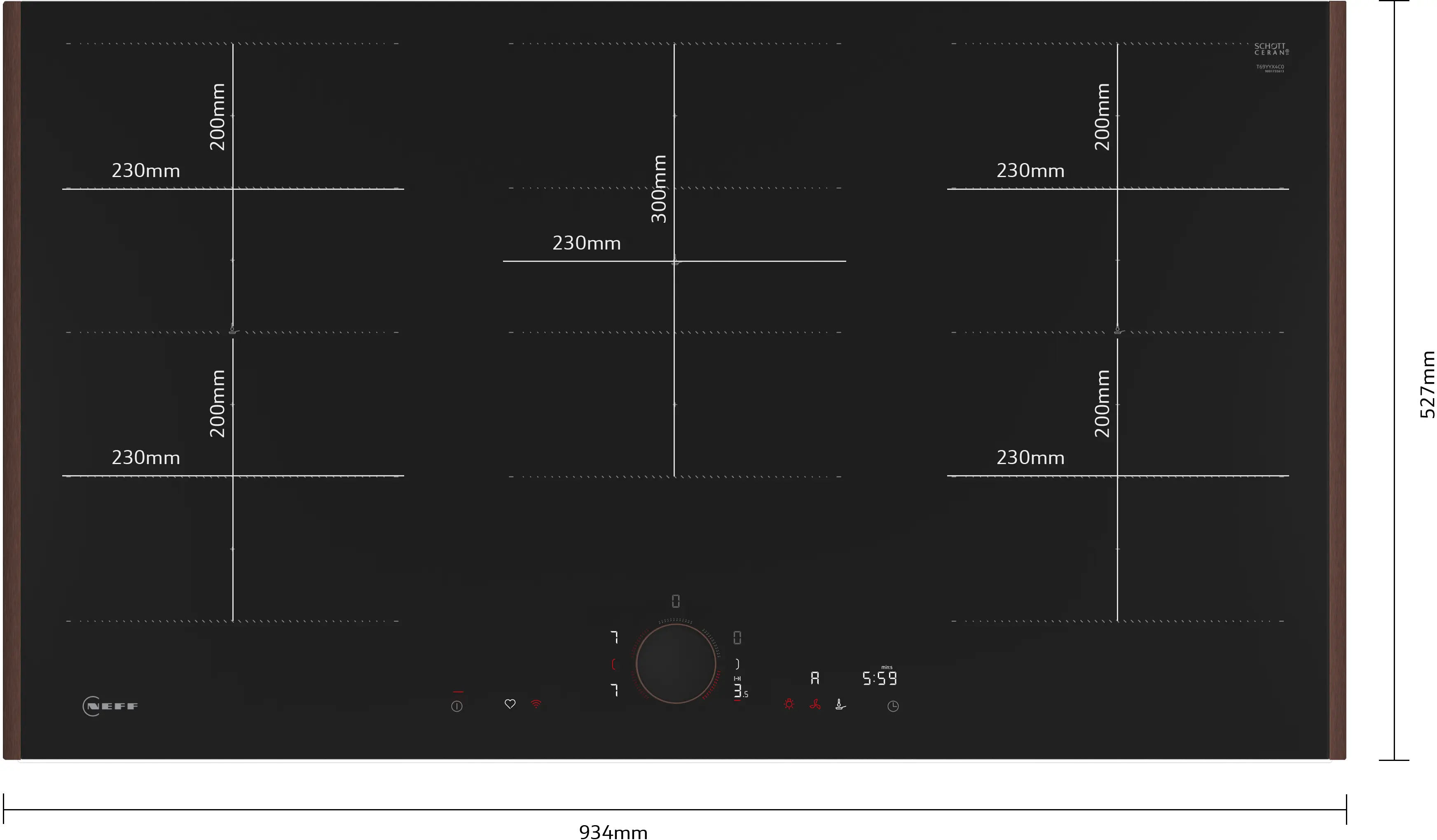 Neff T69YYX4C0 - Flex Design 90cm Induction Hob - 5 Zones - Built-in - Image 4