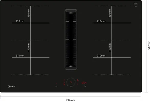 Neff V58PHQ4C0 - Black 4 Zone Venting Hob - B energy - Image 4