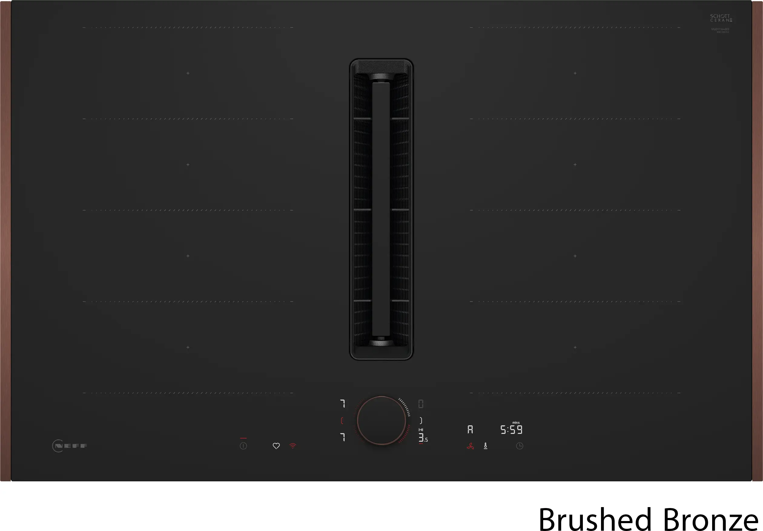 Neff V68YYX4B0 - Matt Black 80cm Induction Hob with Integrated Ventilation - 4 Zones - B Energy - Image 4