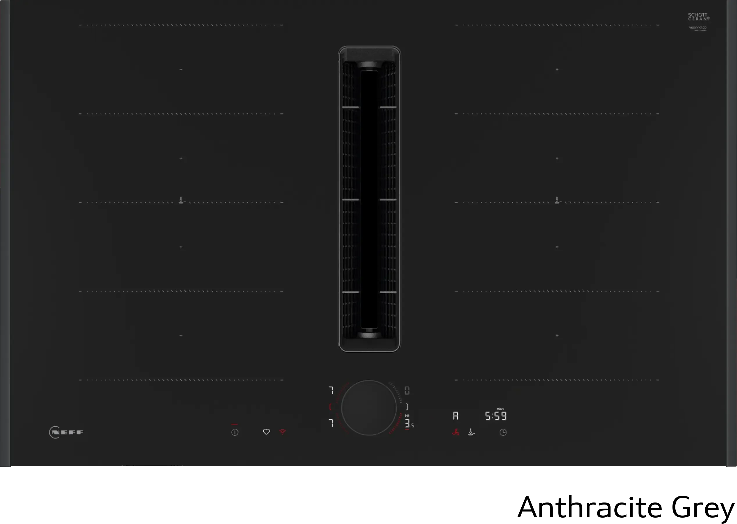 Neff V68YYX4C0 Induction Hob with Integrated Ventilation - 80cm Flex Design - 4 Zones - B Energy - Image 3