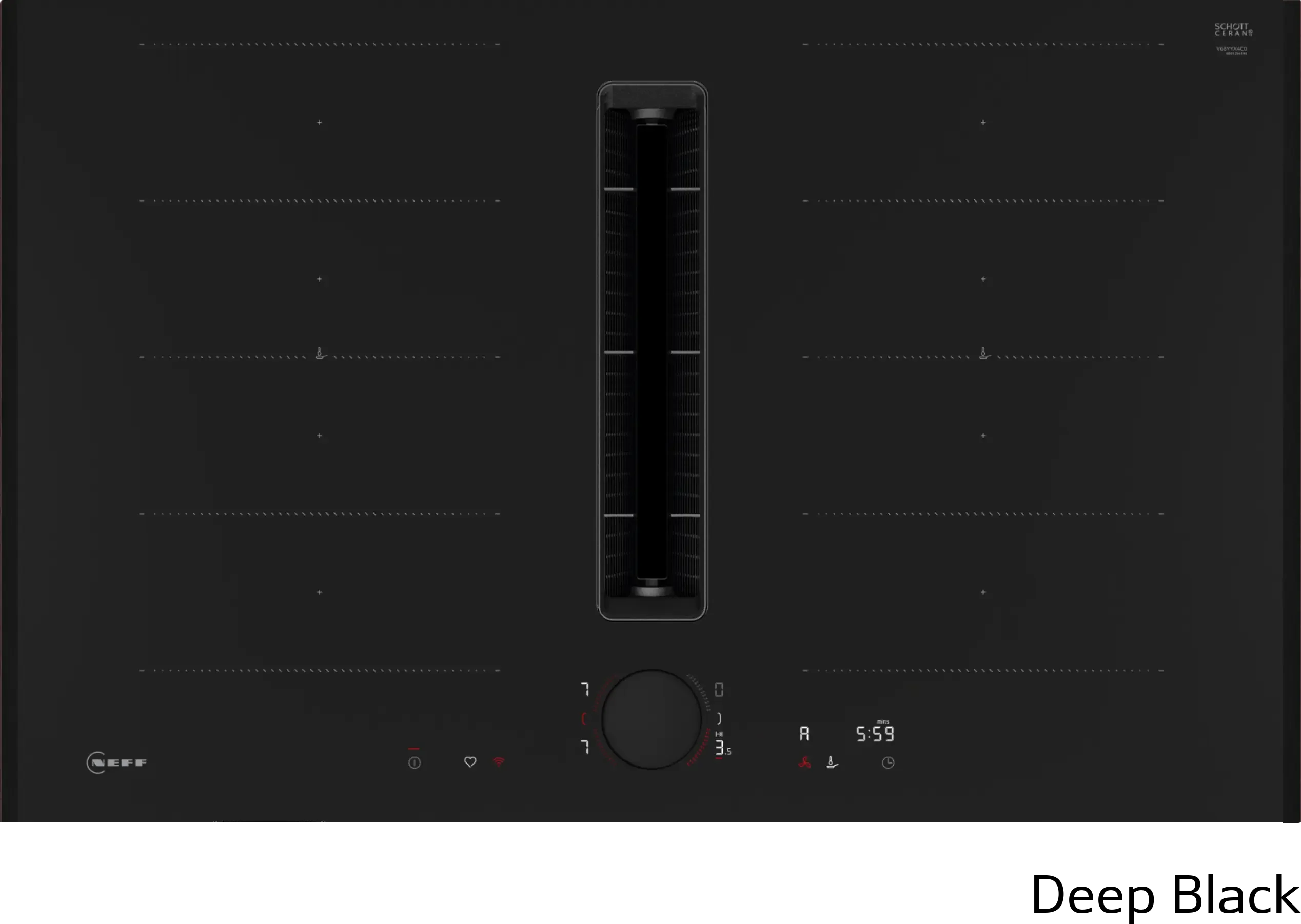 Neff V68YYX4C0 Induction Hob with Integrated Ventilation - 80cm Flex Design - 4 Zones - B Energy - Image 5