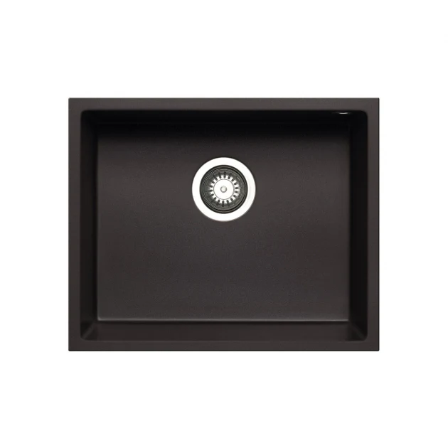 Prima CPR356 Granite Single Bowl Undermount Kitchen Sink 540mm L x 440mm W - Black