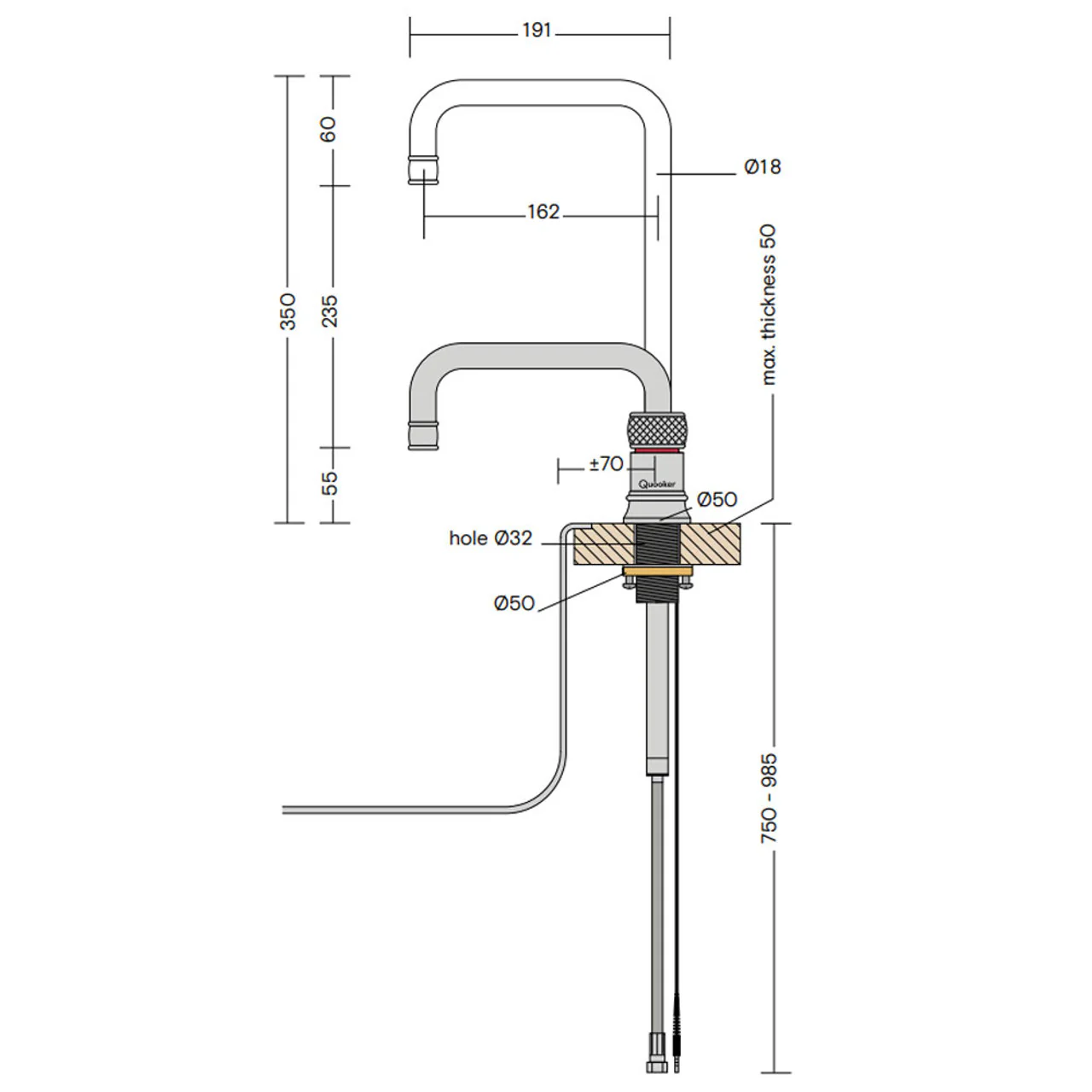 Quooker Tap Classic Nordic Round - Image 2