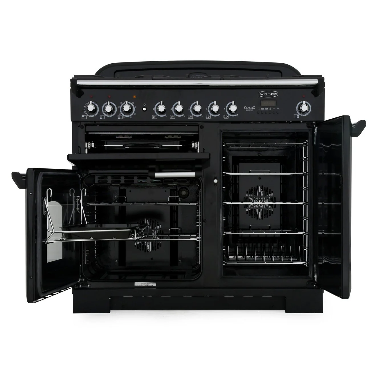 Rangemaster CDL100DFFBL/C - Black Dual Fuel Range Cooker - 155L - A Energy Rated - Image 5