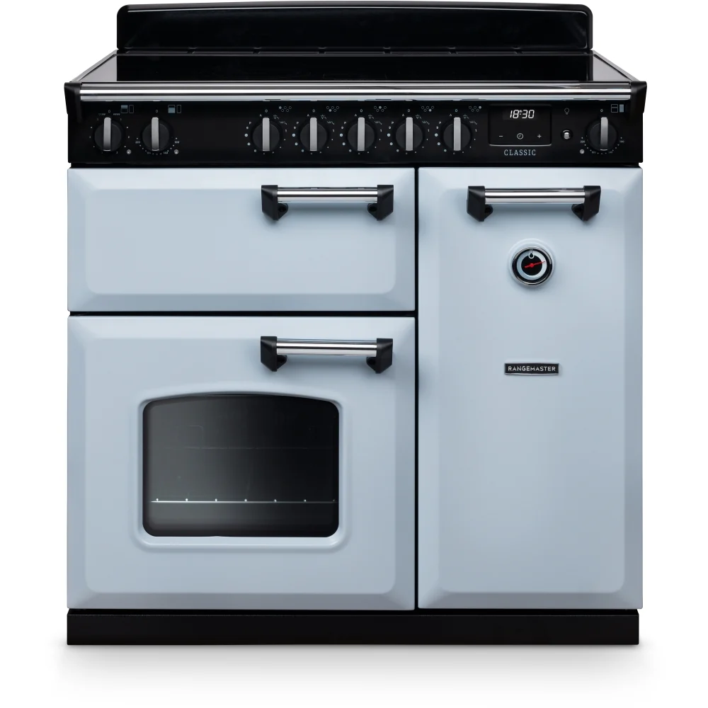 Rangemaster CL90EIPMSB/CM1 - Misty Blue/Chrome 90cm Range Cooker - Induction - A Rated - Image 3