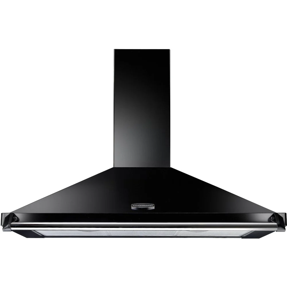 Rangemaster Classic CLAHDC100BC - Black/Chrome Chimney Cooker Hood - 100cm - D Energy - Image 3