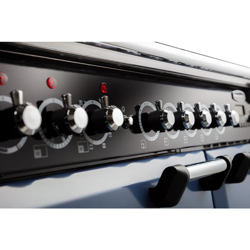 Rangemaster Classic Deluxe CDL100EIWH/C - White/Chrome Range Cooker - 79L + 82L - A Rated - Image 4