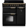 Rangemaster CLDL90EIPCBL/AB1 Classic Deluxe - Charcoal Black / Antique Brass Range Cooker - 90cm Induction - A Energy - Image 2