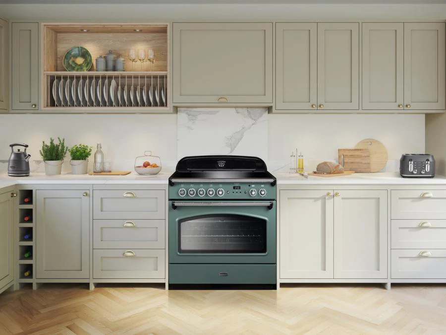 Rangemaster Classic FX 90 CLAS90FXEIMG/C - Mineral Green Range Cooker - Induction Hob - 5 Zones - A Energy - Image 4