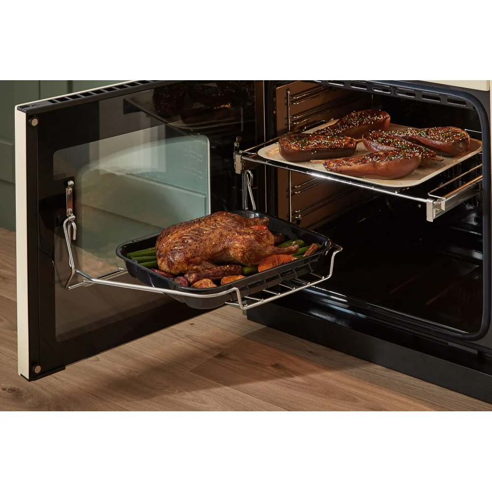 Rangemaster CLDL90EIPPCR/CM1 - Pale Cream/Chrome 90cm Range Cooker - Induction - A Energy Rated - Image 3
