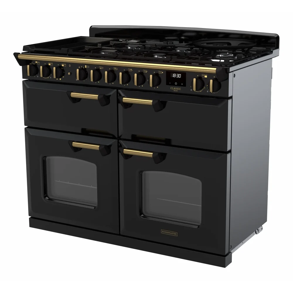Rangemaster CLDLB110DFPCBL/AB1 - Black Dual Fuel Range Cooker - 7 Cooking Zones - A Rated - Image 2