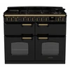 Rangemaster CLDLB110DFPGBL/AB1 - Black/Antique Brass Range Cooker - Dual Fuel - A Energy Rating - Image 2