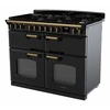 Rangemaster CLDLB110DFPGBL/AB1 - Black/Antique Brass Range Cooker - Dual Fuel - A Energy Rating - Image 3