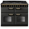 Rangemaster CLDLB110DFPSLT/AB1 - Slate/Antique Brass 110cm Range Cooker - Dual Fuel - A Energy - Image 2