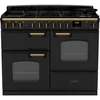 Rangemaster CLDLO110DFPCBL/AB1 - Charcoal Black/Antique Brass Range Cooker - 80L Dual Ovens - A Rated - Image 2