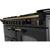 Rangemaster CLDLO110DFPCBL/AB1 - Charcoal Black/Antique Brass Range Cooker - 80L Dual Ovens - A Rated - Image 4