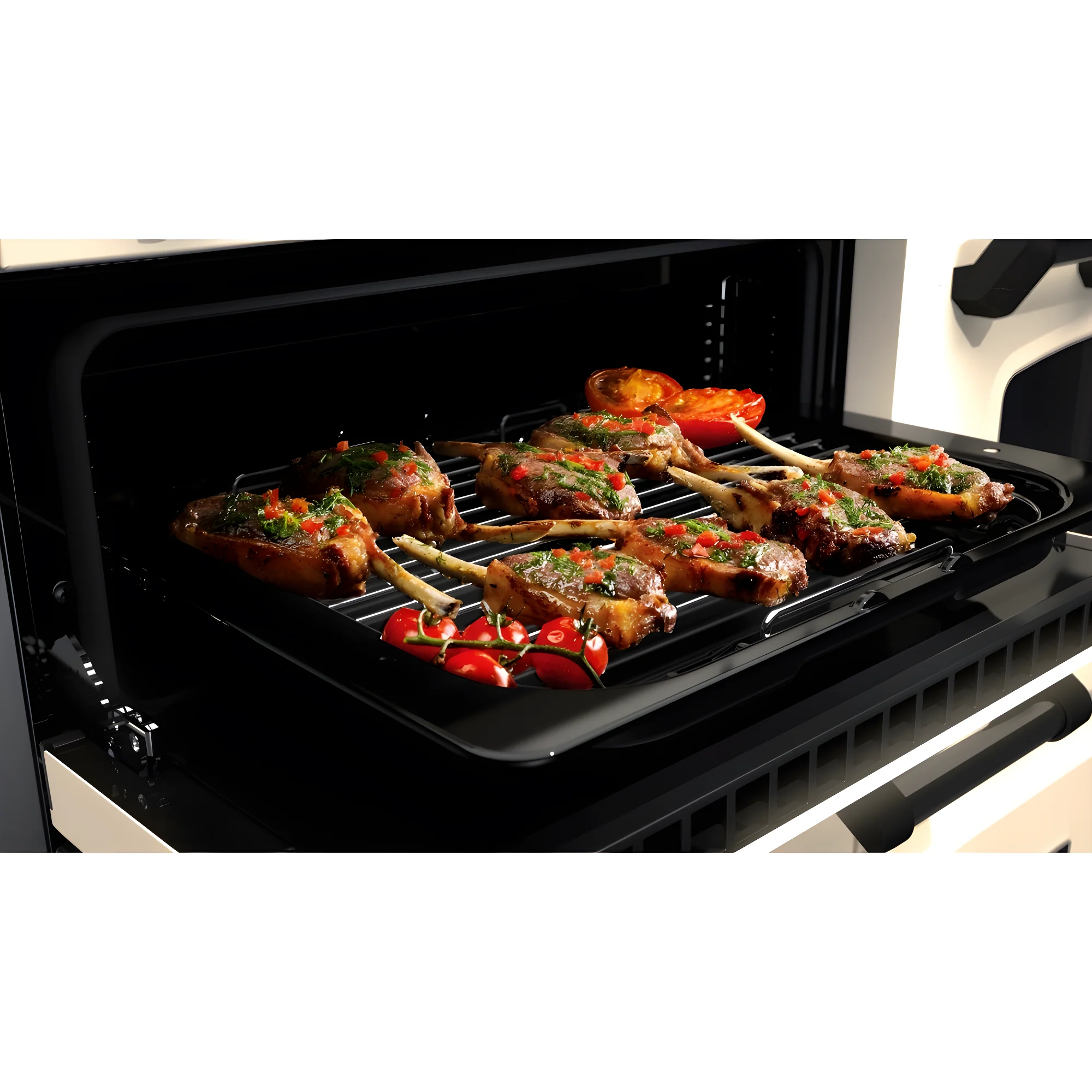 Rangemaster CLO110DFPPCR/CM1 - Pale Cream 110cm Dual Fuel Range Cooker - 6 Zone Gas Hob - A Energy - Image 5