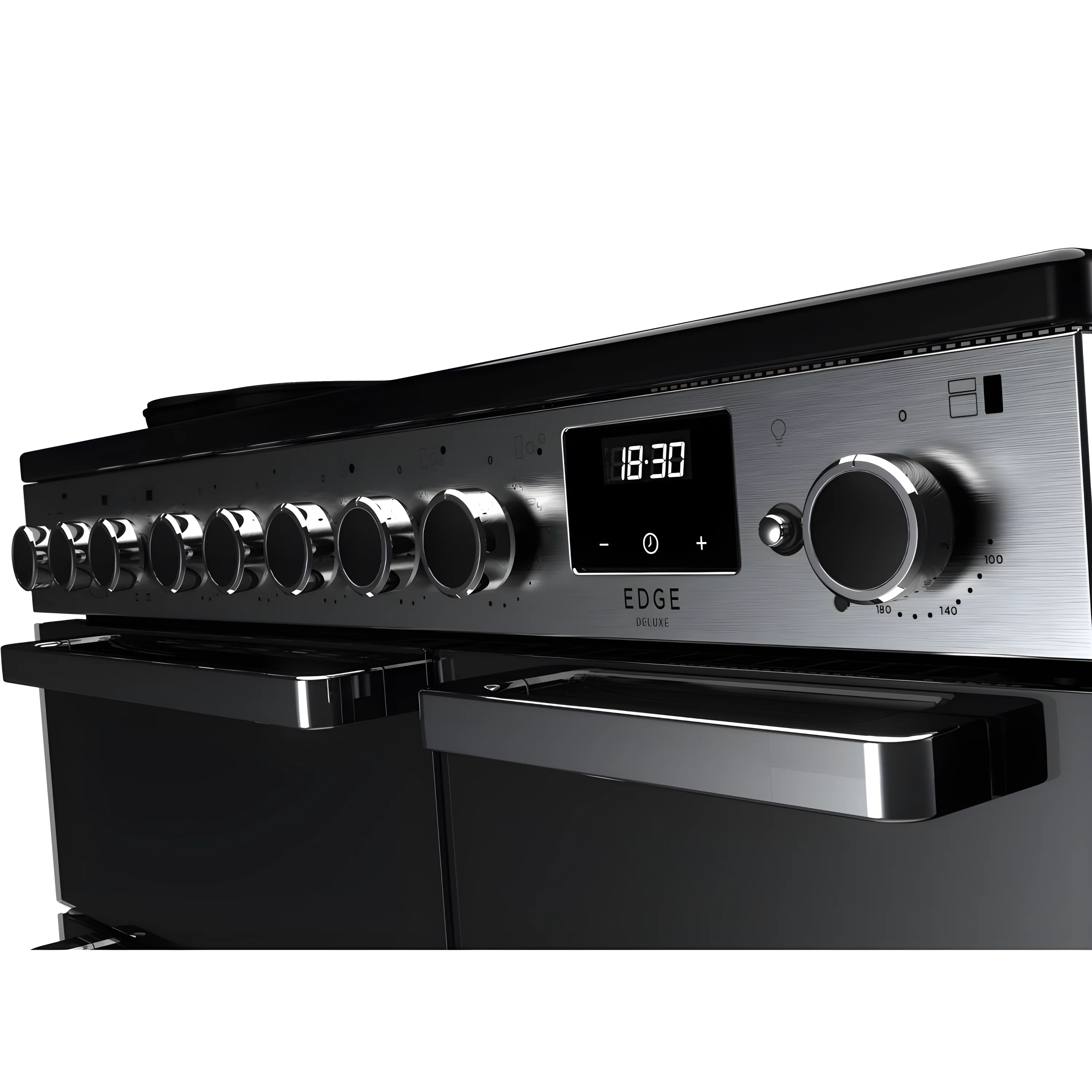 Rangemaster EDDL90EIGBLK/CM1 Edge Deluxe 90cm Induction Black Glass/Chrome - Image 3