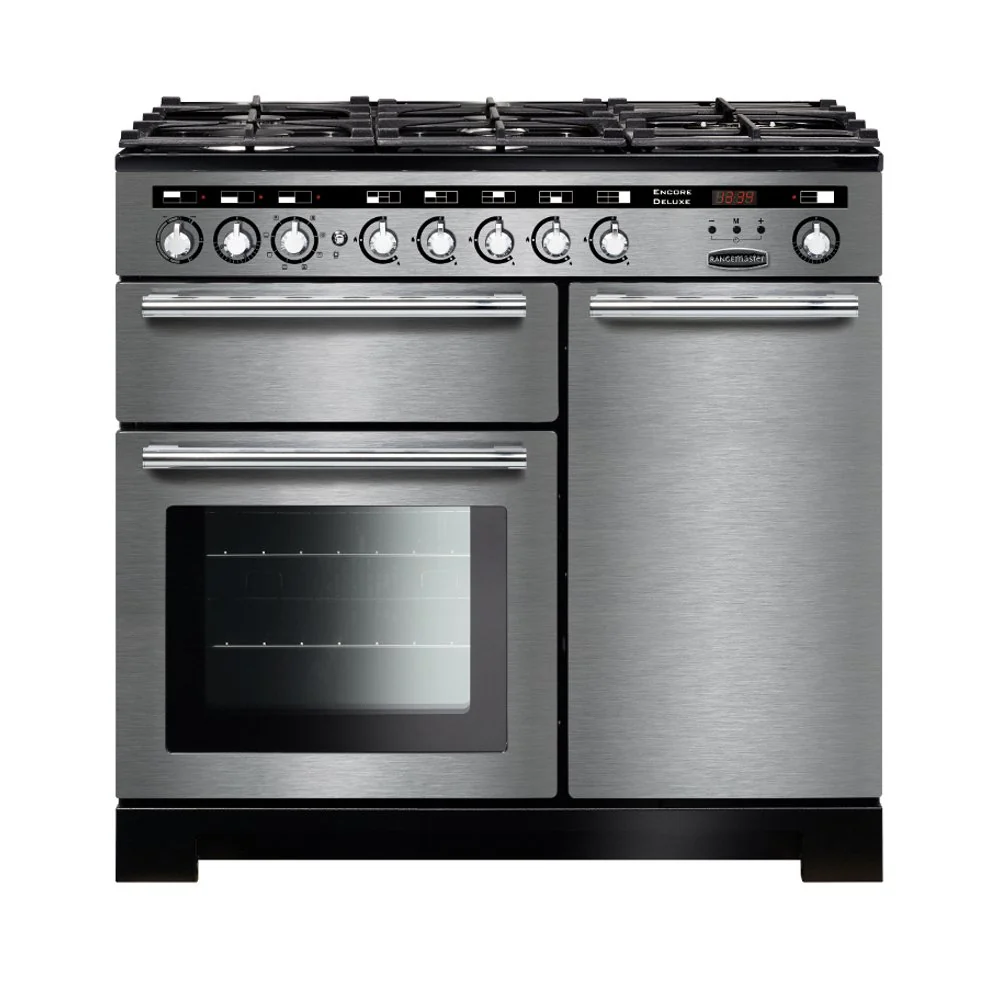 Rangemaster EDL100DFFSS/C - Stainless Steel 100cm Dual Fuel Range Cooker - A Rated
