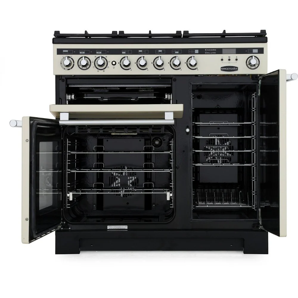Rangemaster EDL90DFFCB/C - Charcoal Black Range Cooker - 90cm Dual Fuel - A Rated - Image 2