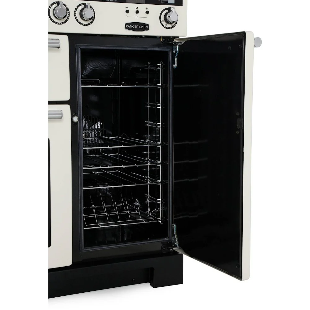 Rangemaster EDL90EIBL/C - Black/Chrome 90cm Range Cooker - Twin Ovens - A Energy - Image 4