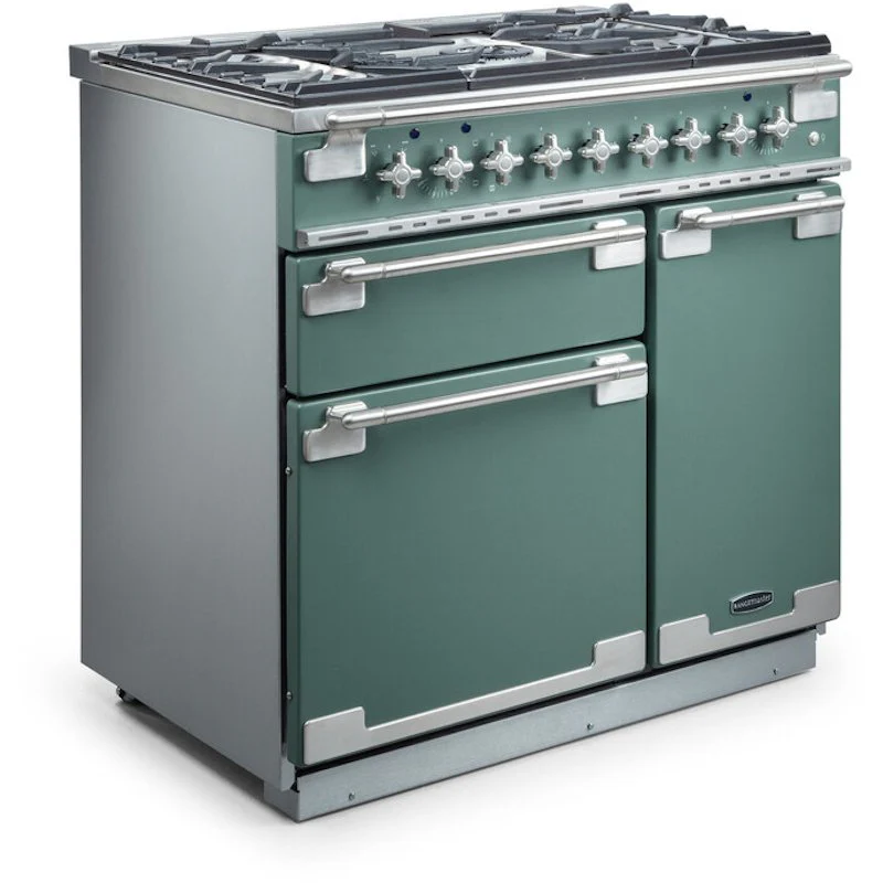Rangemaster Elise ELS90DFFMG - Mineral Green Dual Fuel Range Cooker - 90cm - A Rated - Image 5