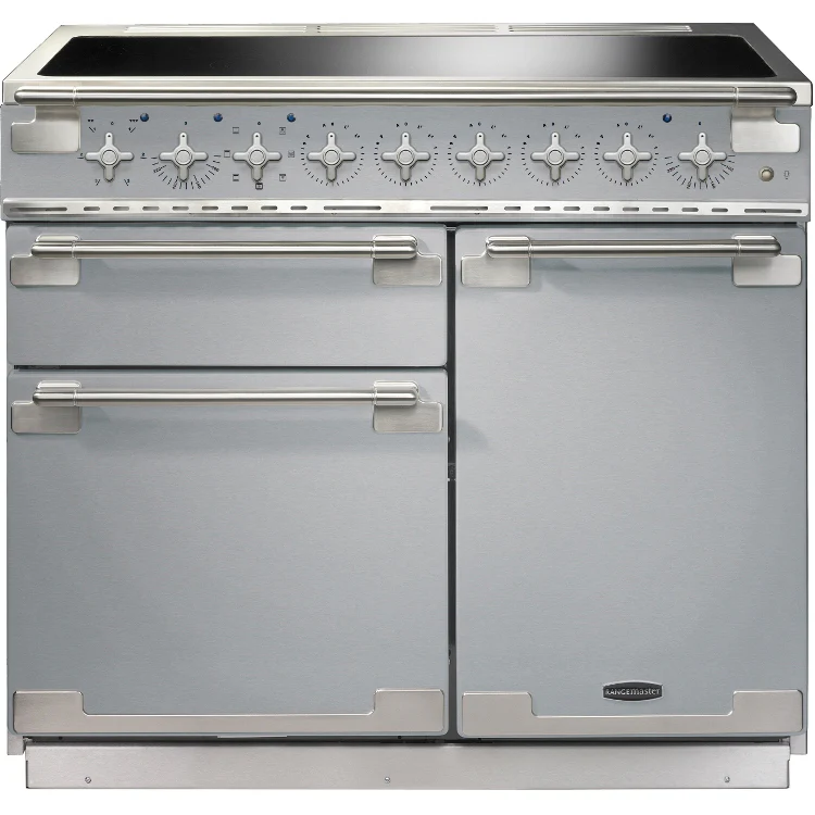 Rangemaster ELS100EISS/ - Stainless Steel 100cm Induction Range Cooker - 5 Zones, 155L Capacity, A Rated