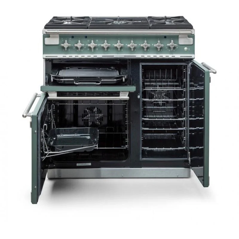 Rangemaster ELS90DFFSB - Stone Blue Dual Fuel Range Cooker - 90cm - A Rated - Image 2