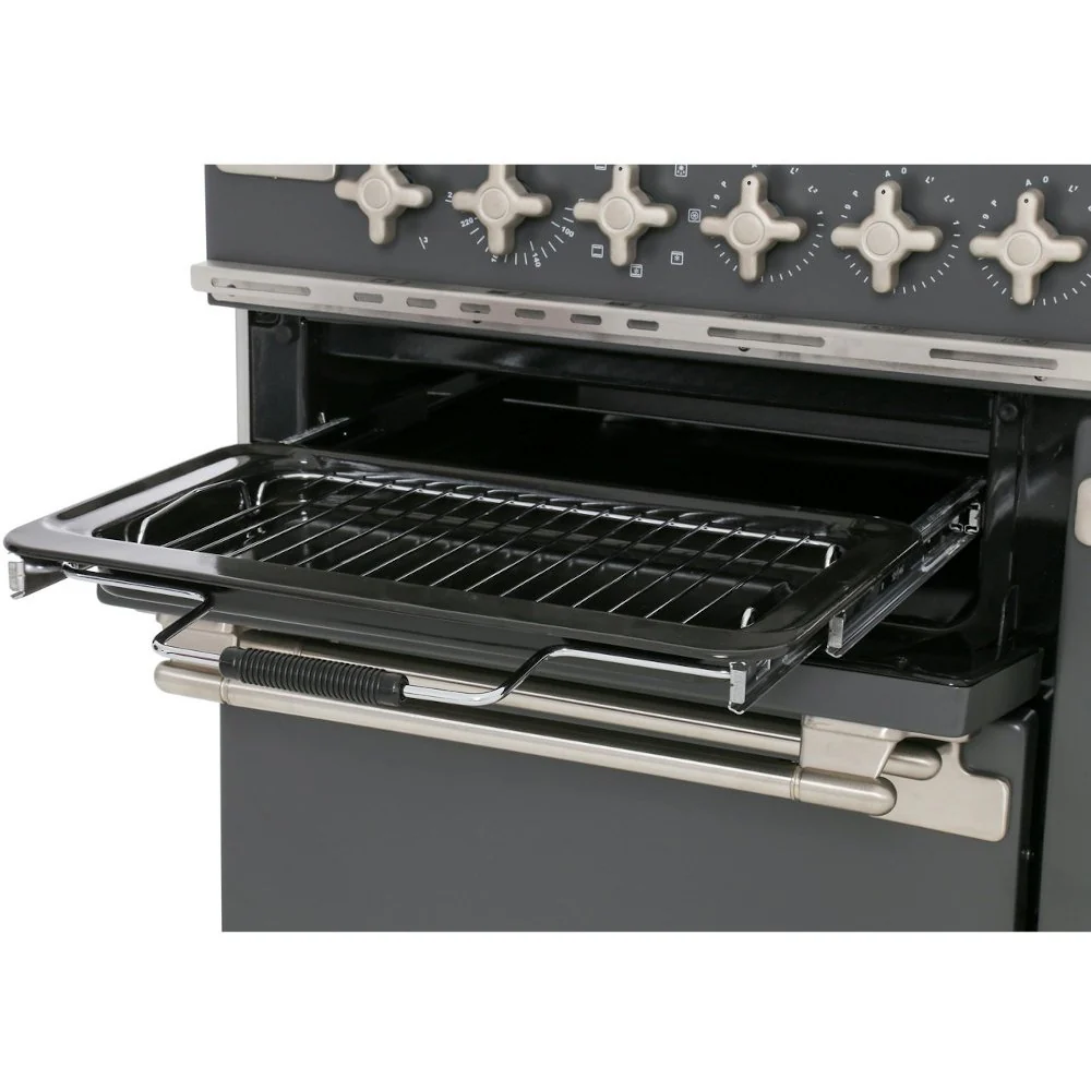 Rangemaster ELS90EIGB - Black/Brushed Chrome Range Cooker - 90cm Induction - A Energy Rated - Image 4