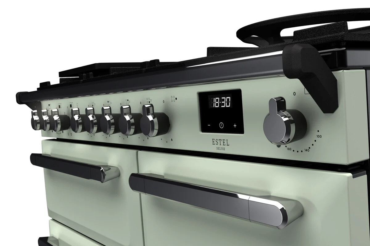 Rangemaster ESDL100DFPMNT/CM1 Estel Deluxe 100cm Dual Fuel Mint/Chrome - Image 2