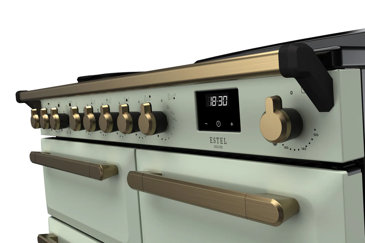 Rangemaster ESDL100EIPMNT/AB1 Estel Deluxe 100cm Induction Mint/Antique Brass - Image 2