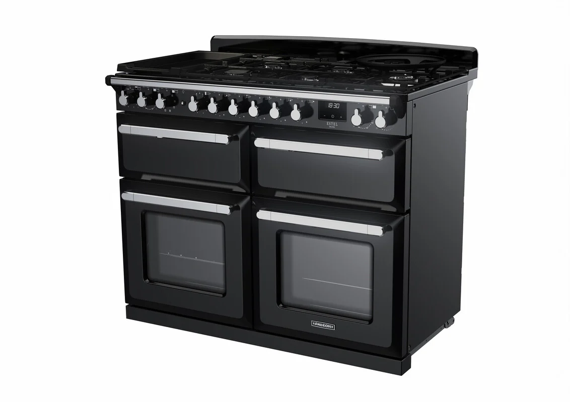 Rangemaster ESDLB110DFPGBL/CM1 Estel Deluxe 110cm BC Dual Fuel Black/Chrome - Image 2