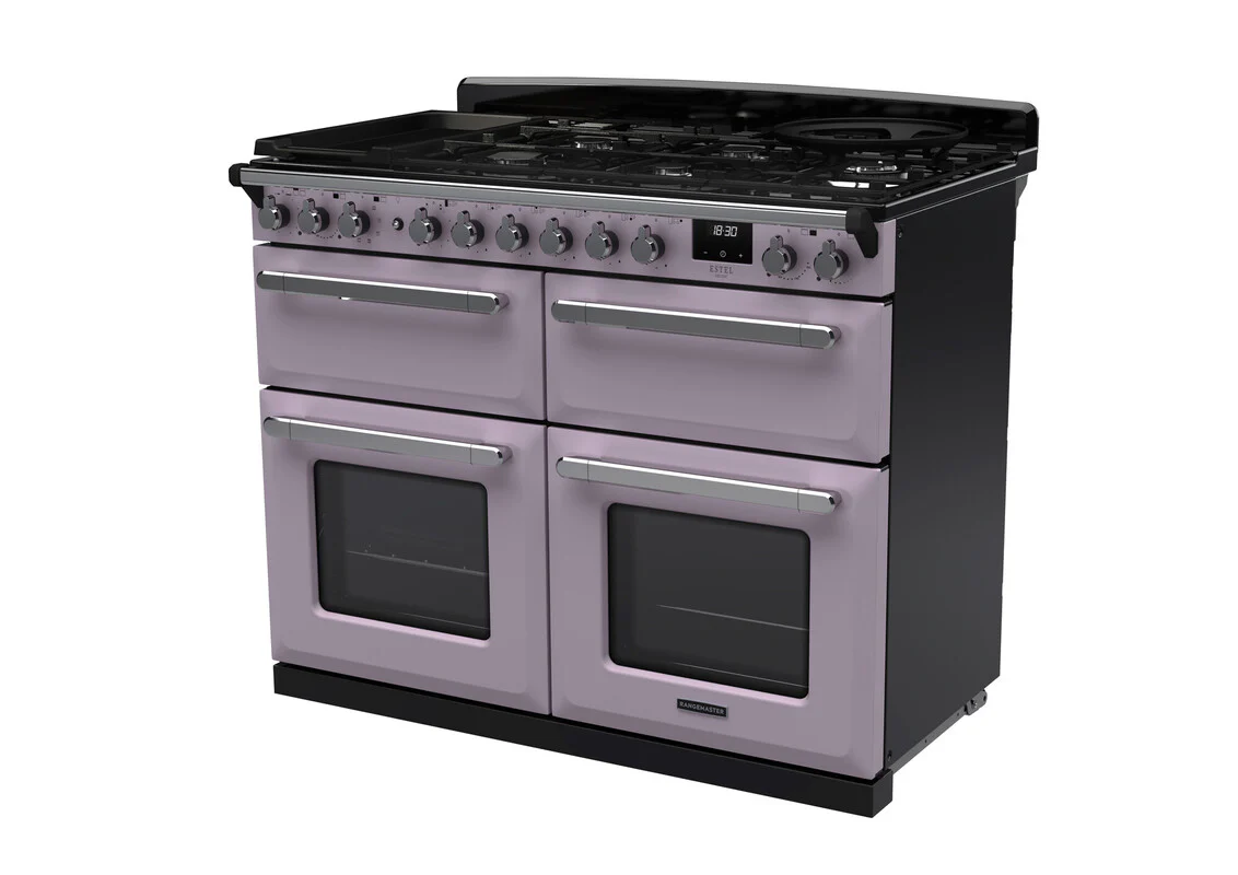 Rangemaster ESDLB110DFPHTH/CM1 Estel Deluxe 110cm BC Dual Fuel Heather/Chrome - Image 2