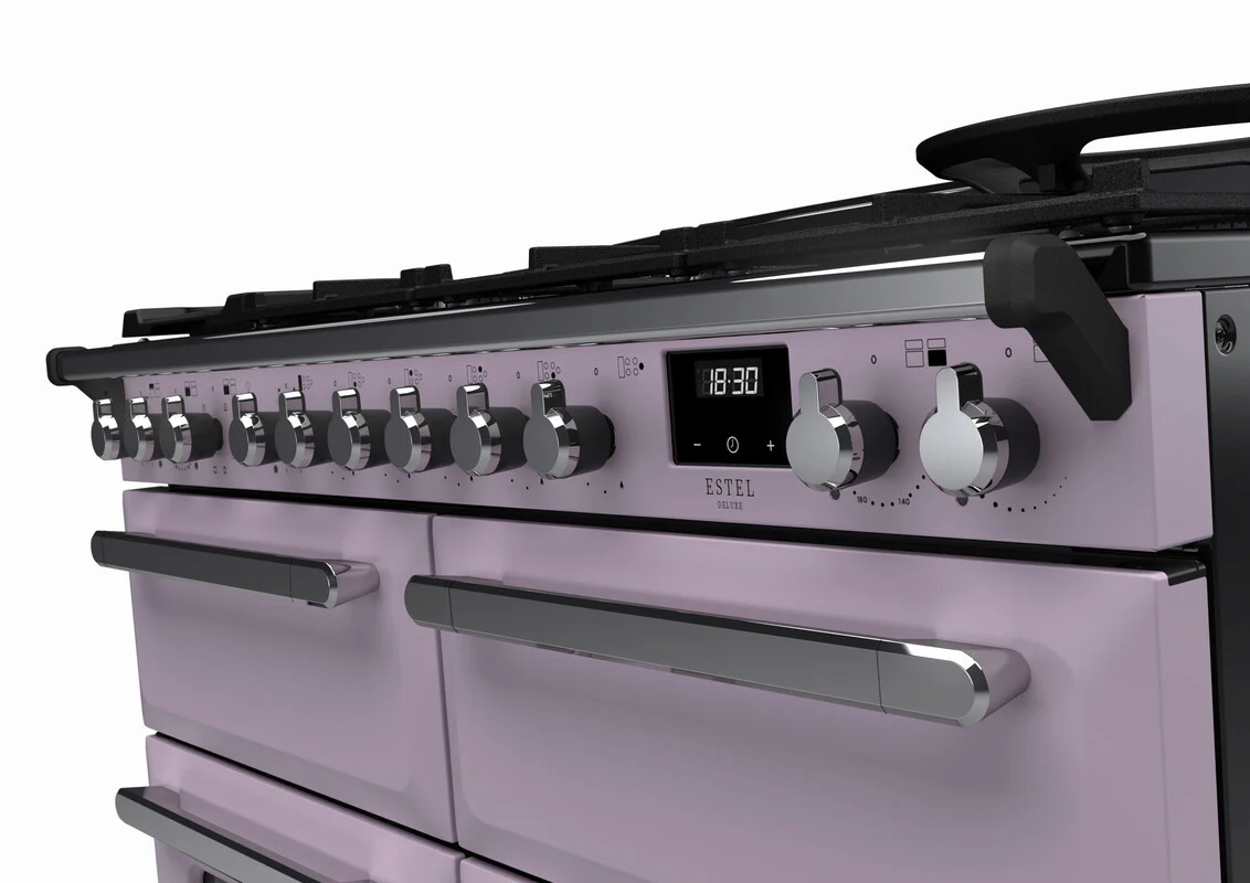 Rangemaster ESDLB110DFPHTH/CM1 Estel Deluxe 110cm BC Dual Fuel Heather/Chrome - Image 3