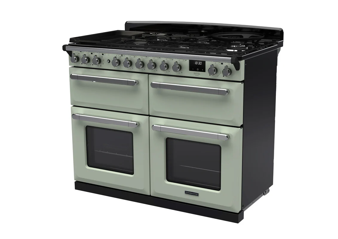 Rangemaster ESDLB110DFPMNT/CM1 Estel Deluxe 110cm BC Dual Fuel Mint/Chrome - Image 2
