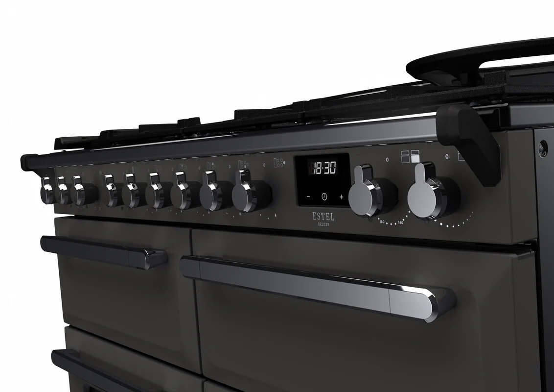 Rangemaster ESDLB110DFPSLT/CM1 Estel Deluxe 110cm BC Dual Fuel Slate/Chrome - Image 2