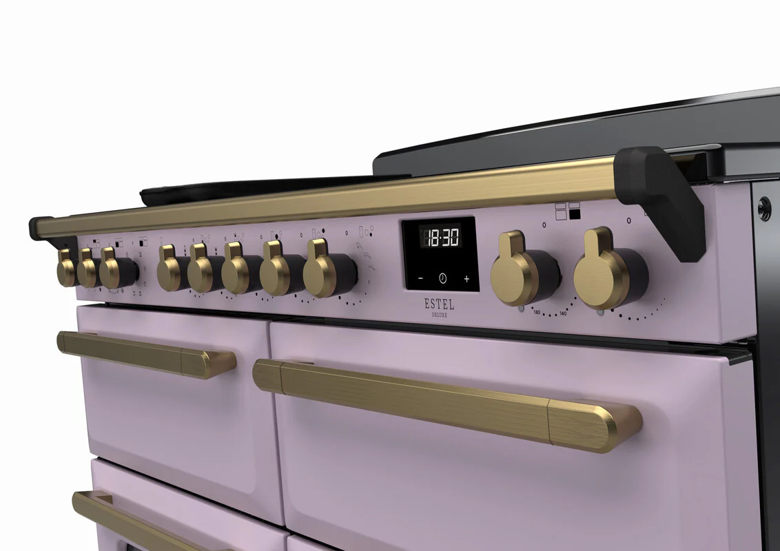 Rangemaster ESDLB110EIPHTH/AB1 Estel Deluxe 110cm BC Induction Heather/Antique Brass - Image 2