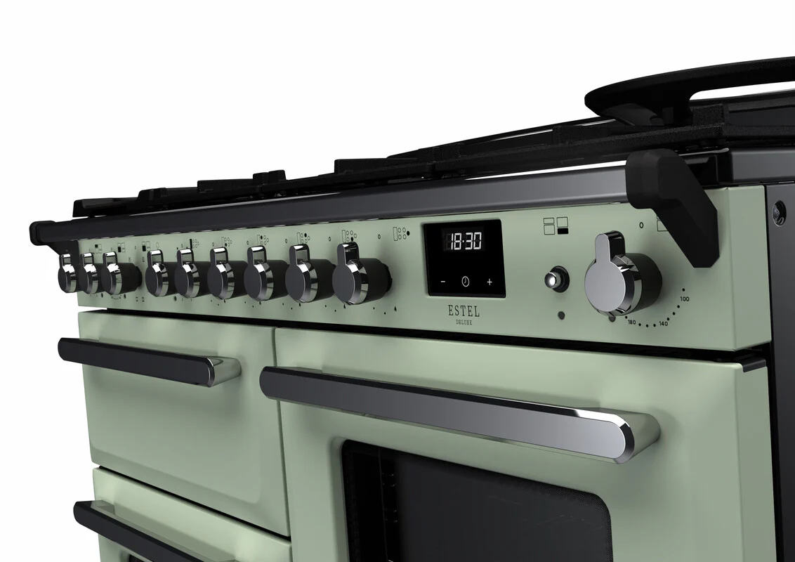 Rangemaster ESDLO110DFPMNT/CM1 Estel Deluxe 110cm Dual Fuel Mint/Chrome - Image 3