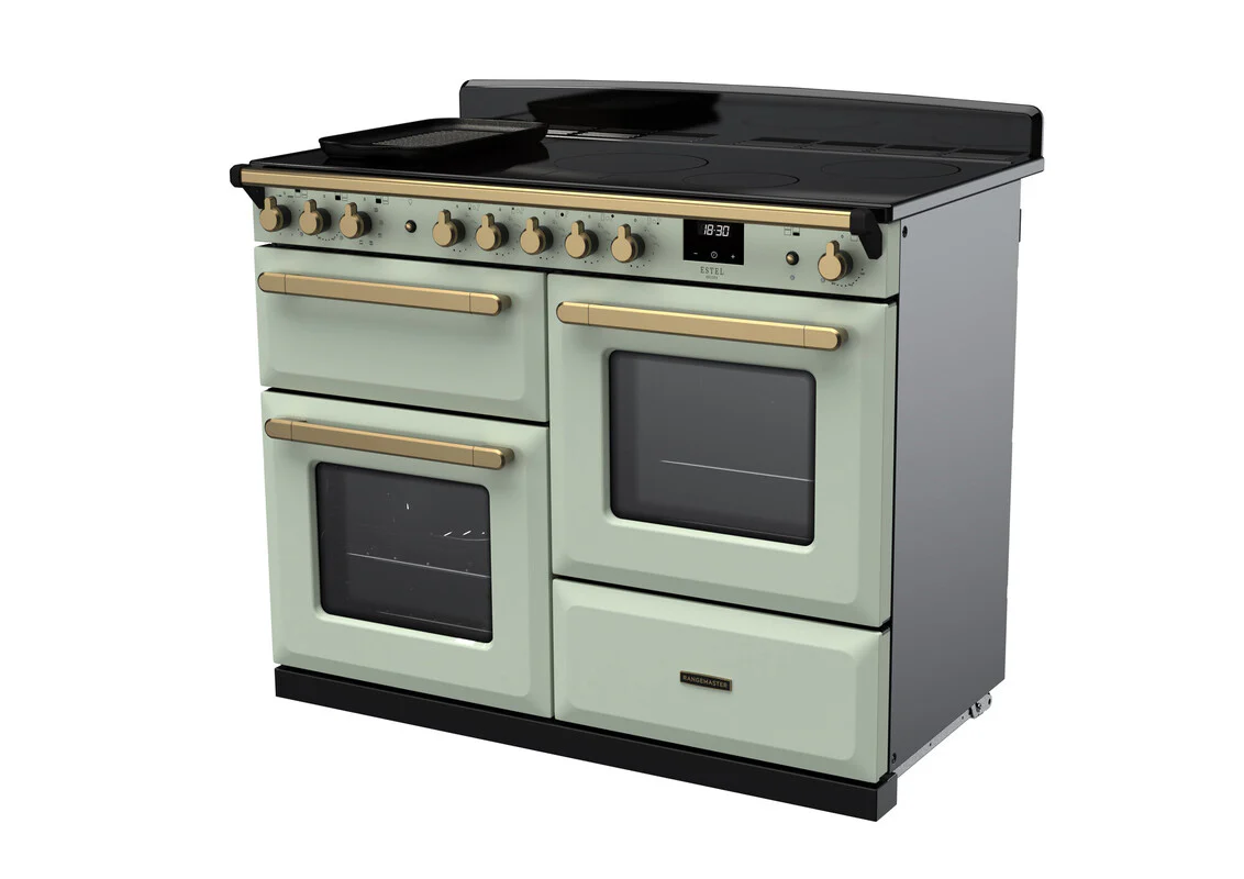 Rangemaster ESDLO110EIPMNT/AB1 Estel Deluxe 110cm Induction Mint/Antique Brass - Image 2