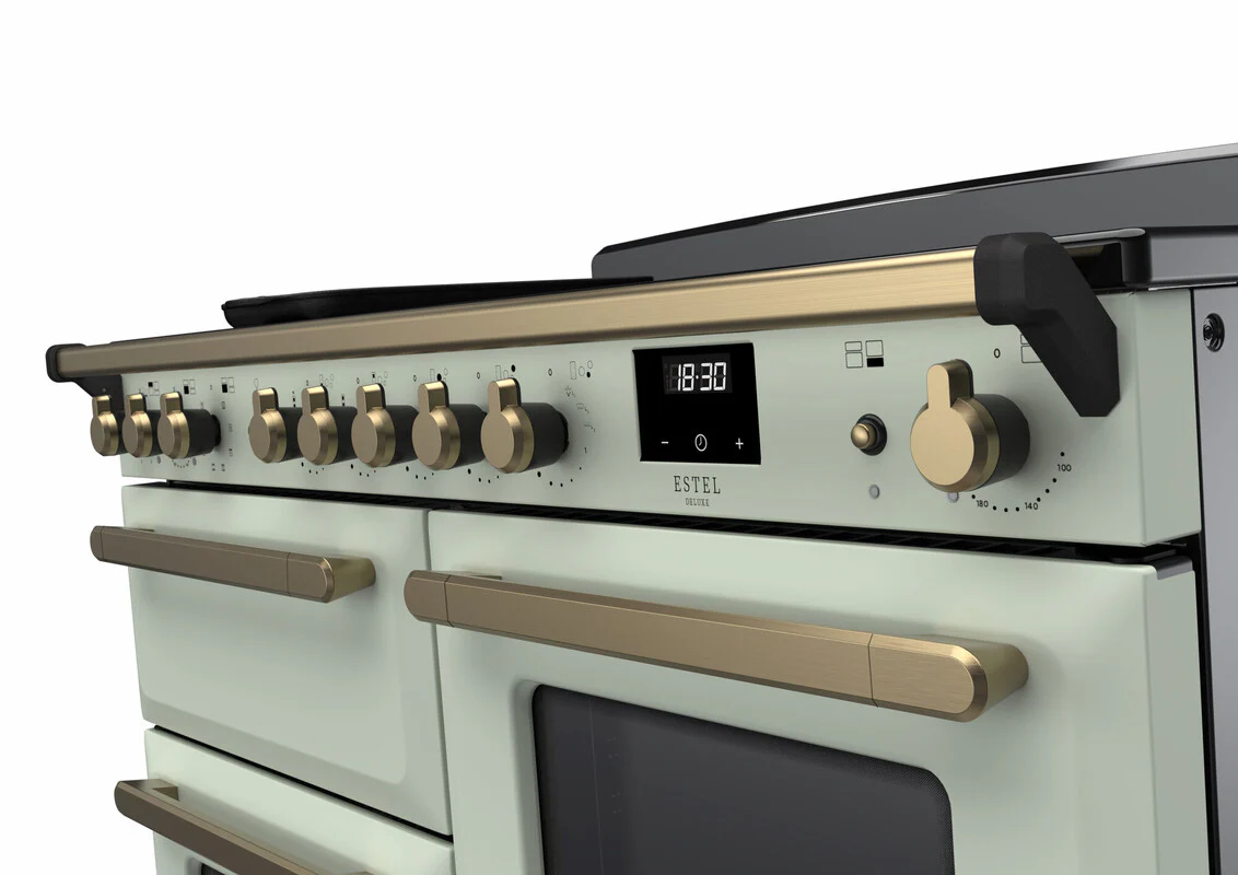 Rangemaster ESDLO110EIPMNT/AB1 Estel Deluxe 110cm Induction Mint/Antique Brass - Image 3