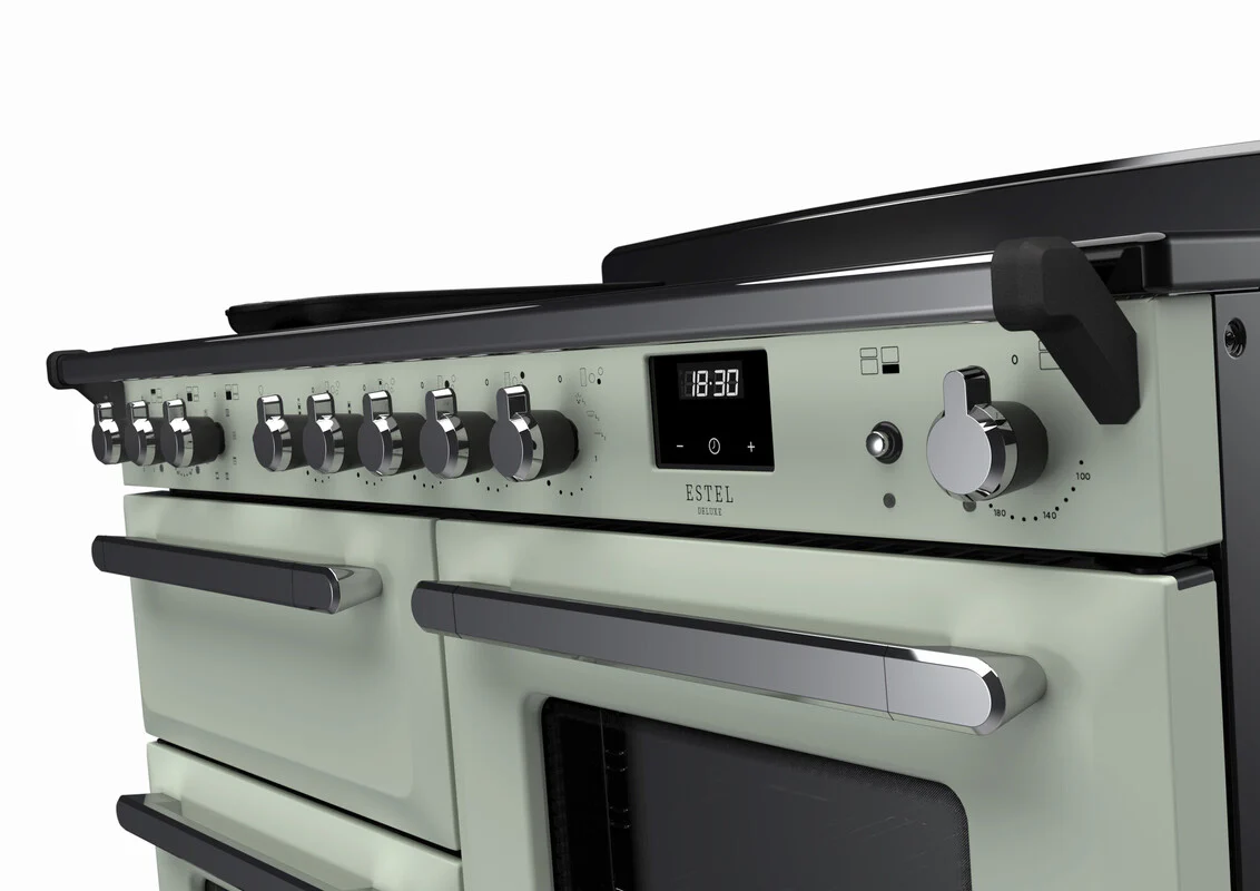 Rangemaster ESDLO110EIPMNT/CM1 Estel Deluxe 110cm Induction Mint/Chrome - Image 2