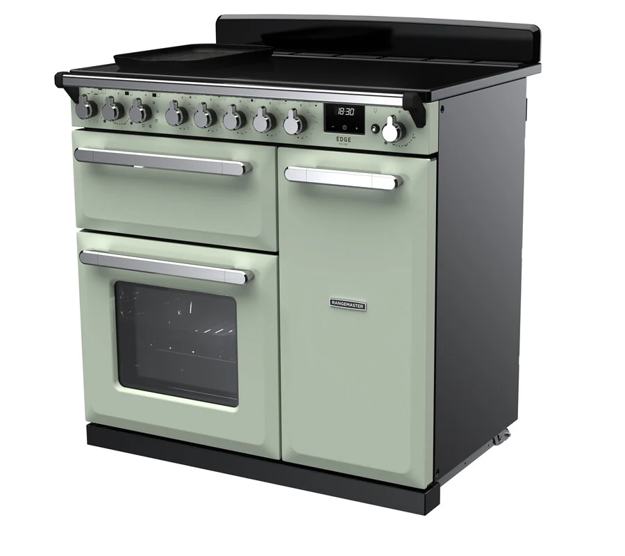 Rangemaster ESDL90EIPMNT/CM1 Estel Deluxe 90cm Induction Mint/Chrome - Image 3