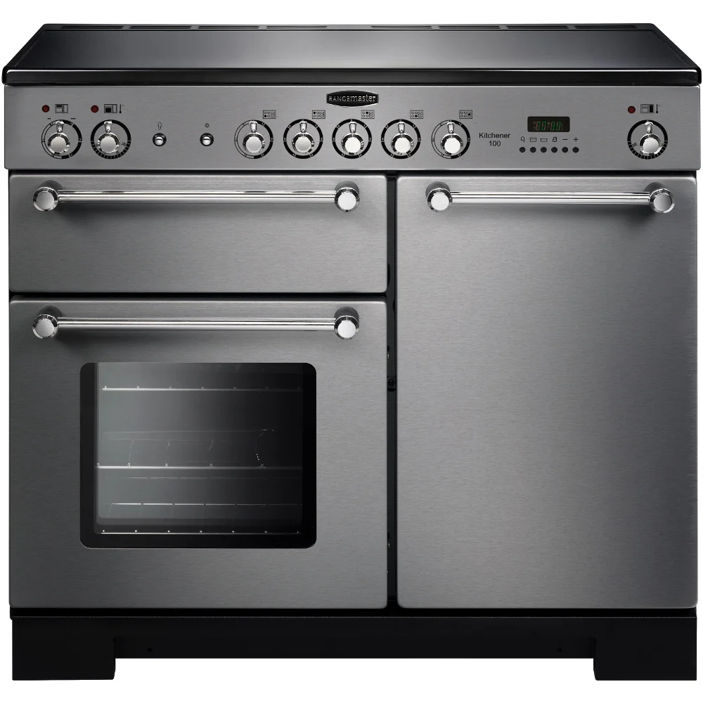Rangemaster KCH100ECSS/C - Stainless Steel 100cm Ceramic Range Cooker - Dual Ovens - A Rated - Image 2