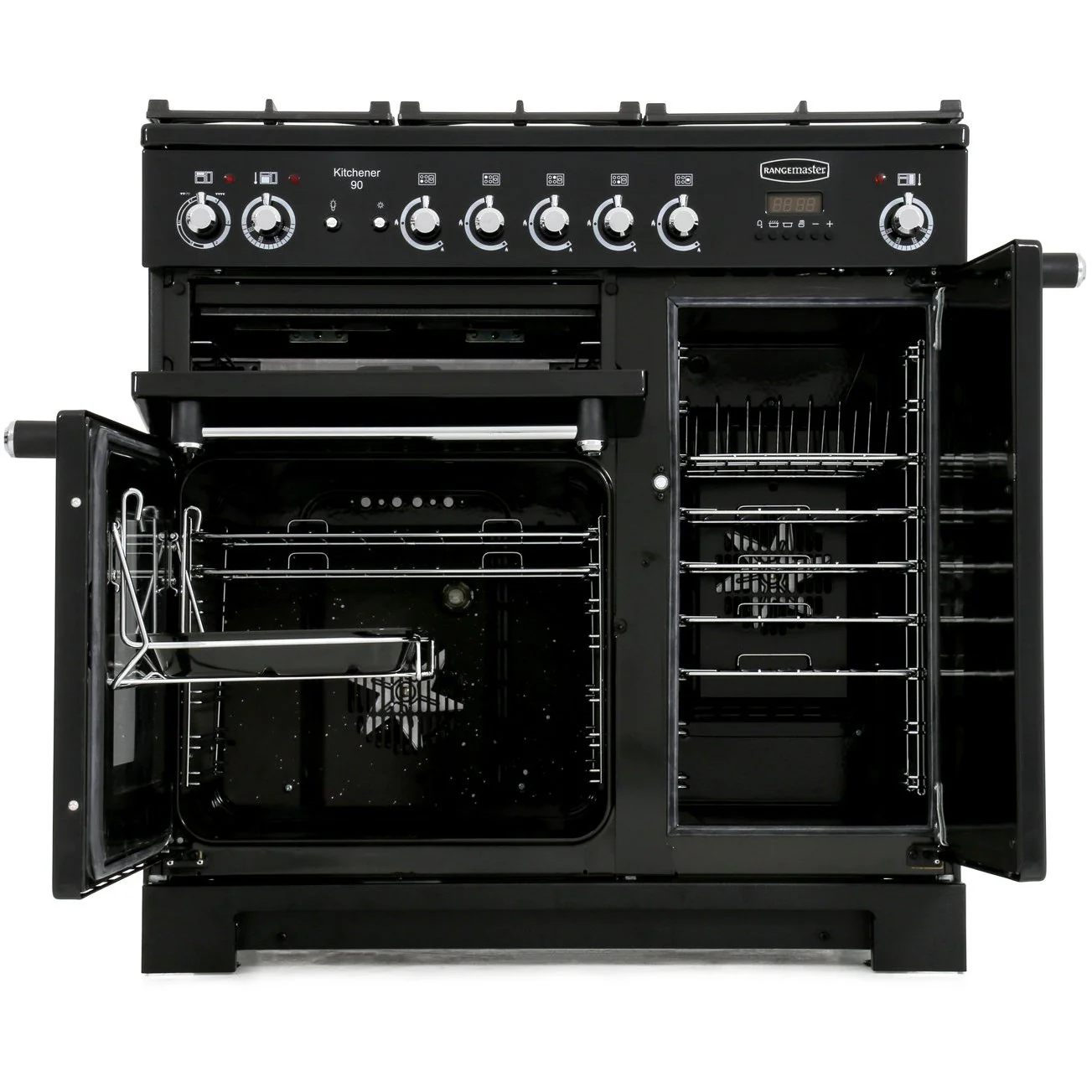Rangemaster KCH90DFFCR/C - Cream/Chrome 90cm Range Cooker - Dual Fuel - A Rated - Image 2