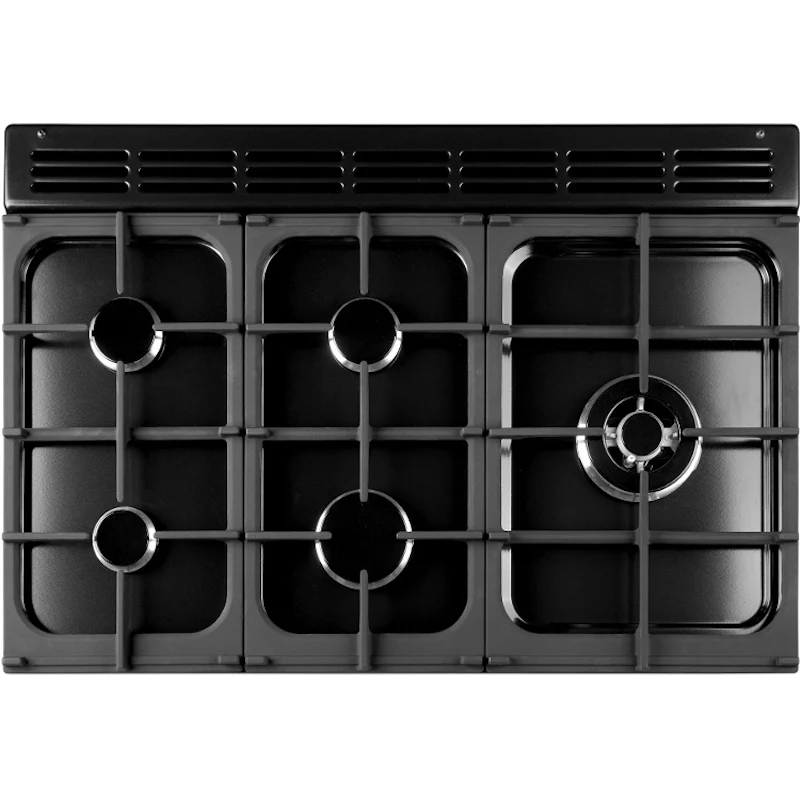 Rangemaster Kitchener KCH100DFFCR/C - Cream/Chrome 100cm Dual Fuel Range Cooker - A Rated - Image 3