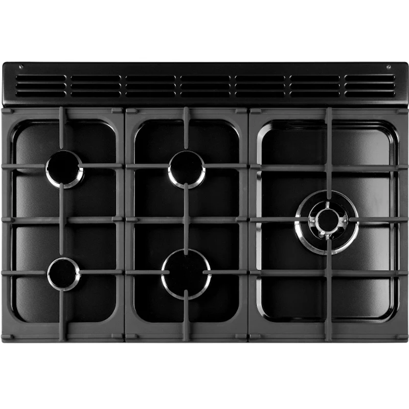 Rangemaster Kitchener KCH100NGFSS/C - Stainless Steel & Chrome Gas Range Cooker - 100cm - A+ Energy - Image 3